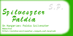 szilveszter paldia business card